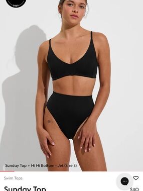 Left On Friday Black Swim Bralette - Sunday top and Hi Hi waisted bottoms